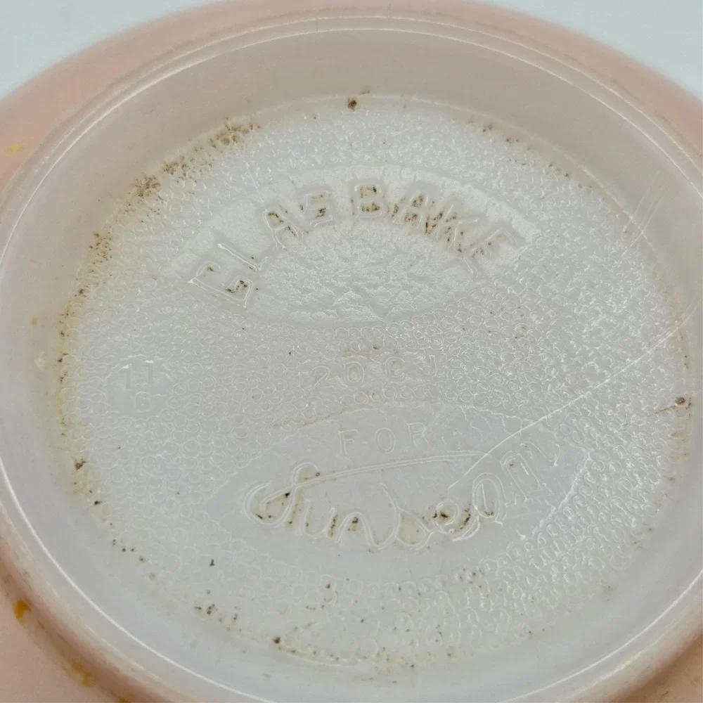 Vintage Pink Glasbake for Sunbeam Small Mixing Bowl with Pour Spout 20-CJ‎